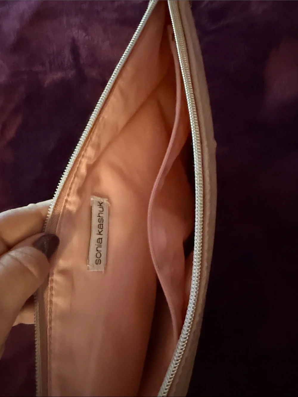 Pink Pleather Cosmetics Bag